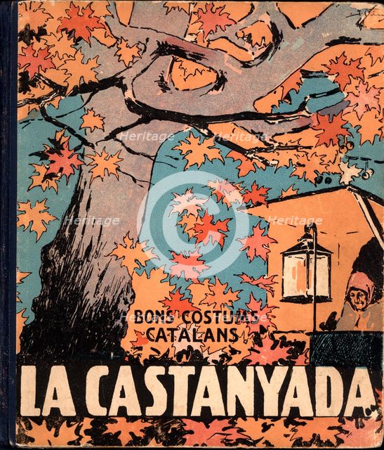 Cover of the children's book 'La Castanyada', from the collection 'Bons costums Catalans', Illust…
