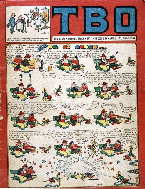 Cover of the children's magazine 'TBO'. Barcelona, II era, No. 11.