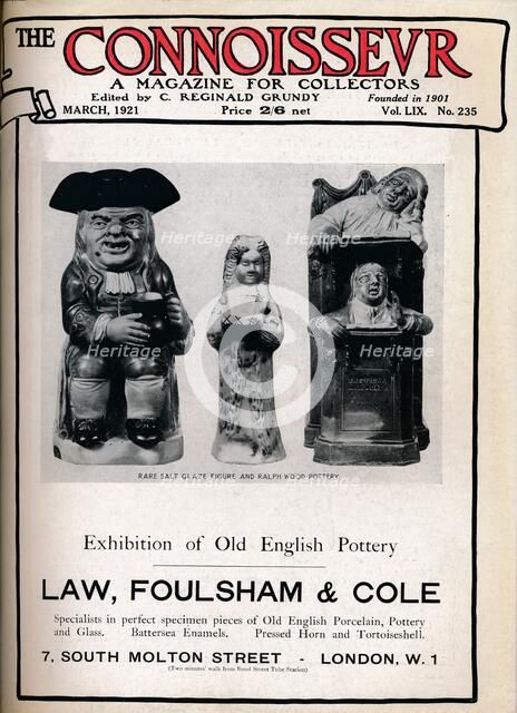 Cover of The Connoisseur, March 1921. Artist: Unknown.