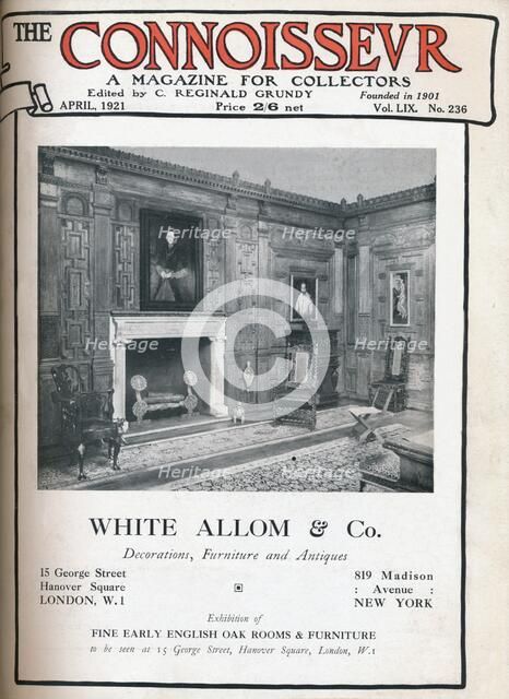 Cover of The Connoisseur, April 1921. Artist: Unknown.