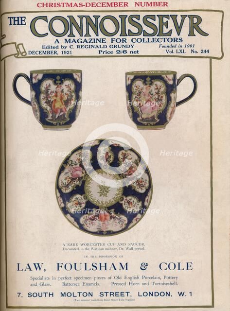 Cover of The Connoisseur, December 1921. Artist: Unknown.