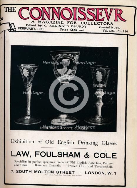 Cover of The Connoisseur, February 1921. Artist: Unknown.