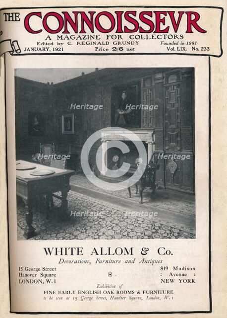 Cover of The Connoisseur, January 1921. Artist: Unknown.