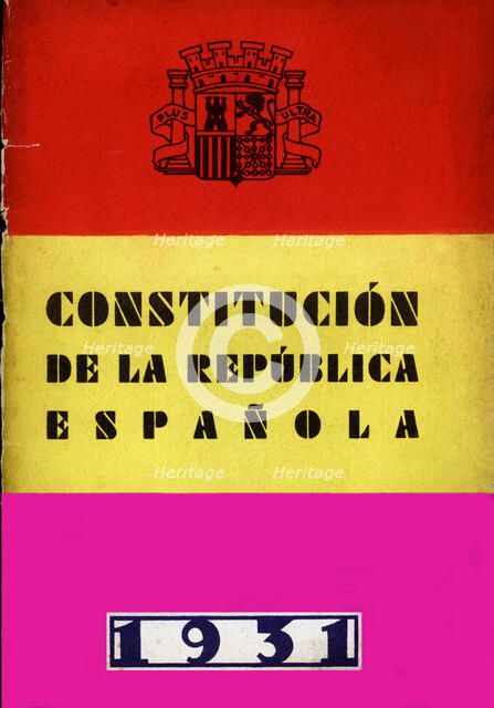 Cover of the Constitution approved the 9 December 1931.