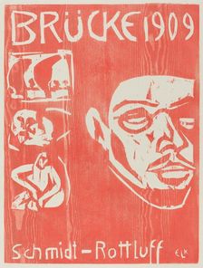 Cover of the Fourth Yearbook of the Artist Group the Brucke, 1909. Creator: Ernst Kirchner