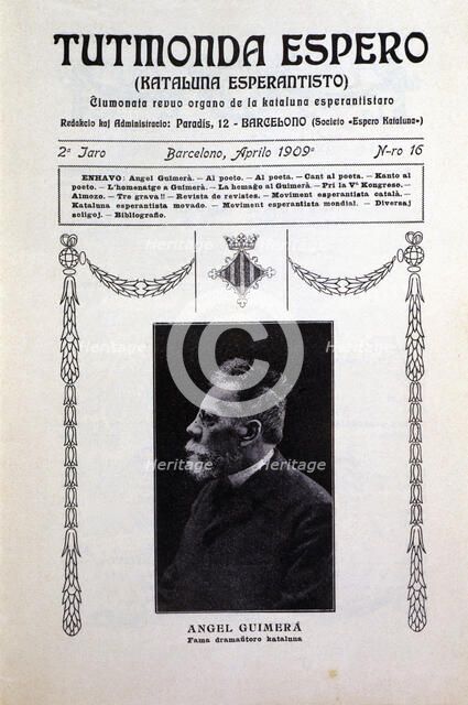Cover of the gazette 'Tutmonda Espero - Kataluna Esperantisto', organ of the Catalan Esperanto mo…