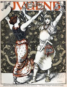 Cover of the German weekly art magazine "Jugend", 1898. Creator: Franz von Stuck