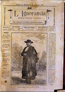 Cover of the humorous magazine La Ignorancia which appeared in Palma between 1879 - 1883, No. …