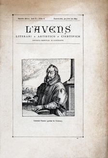 Cover of the illustrated monthly magazine L'Avens number 6, June 30, 1890, published in Barcel…