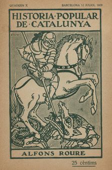 Cover of the illustrated book No.10 of July 12, 1919 of Història Popular de Catalunya (Popular …