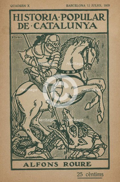 Cover of the illustrated book No.10 of July 12, 1919 of 'Història Popular de Catalunya' (Popular …