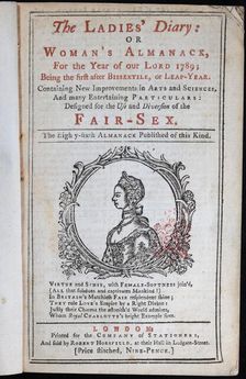 Cover of The Ladies Diary or the Woman's Almanack, London , 1789