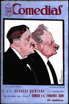 Cover of the publication Comedias Caricature of brothers Serafin Alvarez Quintero (1871-1938) …