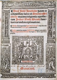 Cover of the play Satires by Decimus Junius Juvenal, edition of 1523