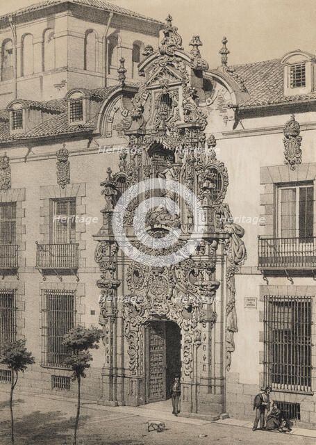 Cover of the Royal Hospice of Ave Maria and San Fernando, Madrid, by Pedro de Ribera, built betwe…