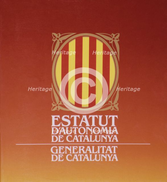 Cover of  the Statute of Catalonia, 1977.