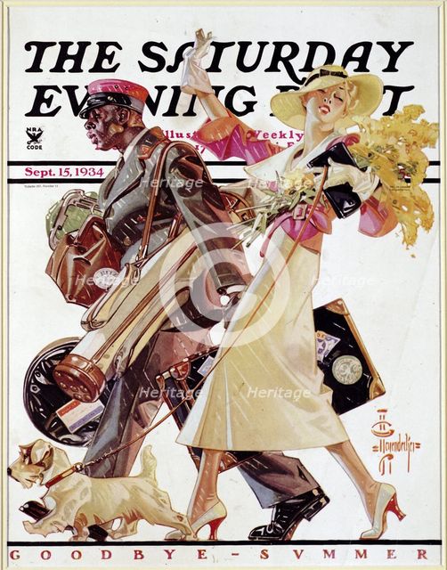 Cover of "The Saturday Evening Post", Sep 15, 1934. Creator: Unknown.
