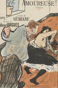Cover of the score of Amoureuse! by Félicien Vargues, 1893