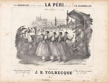 Cover of the score of the Ballet La Péri by Friedrich Burgmüller , 1843. Creator: Coindre, Victor (1816-1896)