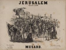 Cover of the score of the opera Jérusalem by Giuseppe Verdi, 1847. Creator: Bour, Charles (1814-1881)