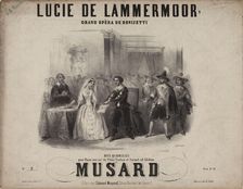 Cover of the score of the opera Lucia di Lammermoor by Gaetano Donizetti, 1839. Creator: Coindre, Victor (1816-1896)