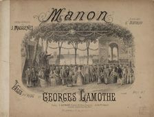 Cover of the score of the opera Manon by J. Massenet, ca 1884. Creator: Gaildrau, Jules (1816-1898)