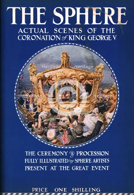 Cover of "The Sphere", coronation number, June 1911.  Creator: Unknown.