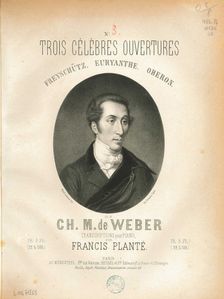 Cover of the Trois Célèbres Ouvertures by Carl Maria von Weber, 1869