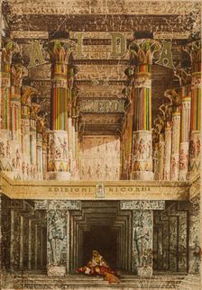 Cover of the vocal score of opera Aida by Giuseppe Verdi, ca 1872
