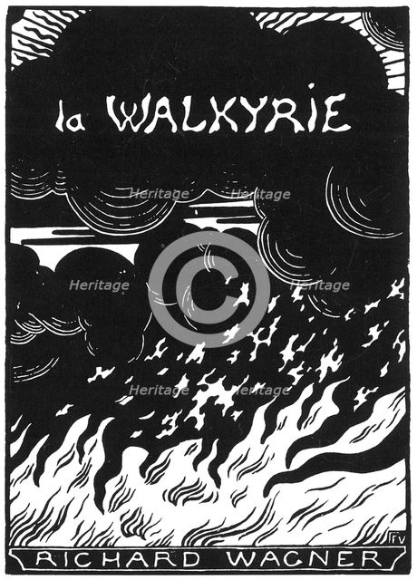 Cover of the vocal score of opera Die Walküre by Richard Wagner, 1894.
