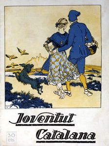 Cover of the weekly magazine of art and literature Joventut Catalana (Catalan Youth). Barcelona…