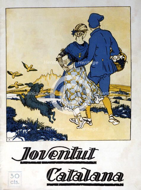 Cover of the weekly magazine of art and literature 'Joventut Catalana' (Catalan Youth). Barcelona…