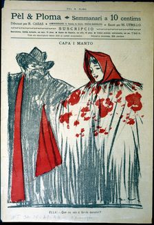Cover of the weekly magazine Pel & Ploma number 34, 20-1-1900. Creator: Casas i Carbó, Ramón (1866 - 1932)