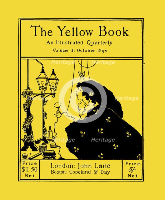 Cover of "The Yellow Book", Volume 3, October 1894, 1894. Creator: Beardsley, Aubrey  .