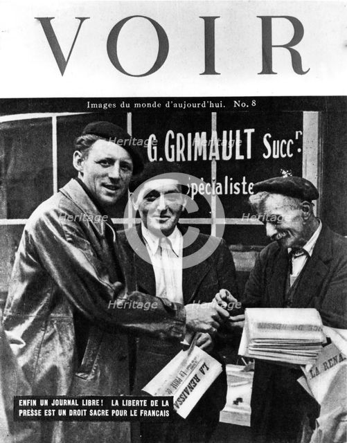 Cover of Voir magazine, 1944. Artist: Unknown