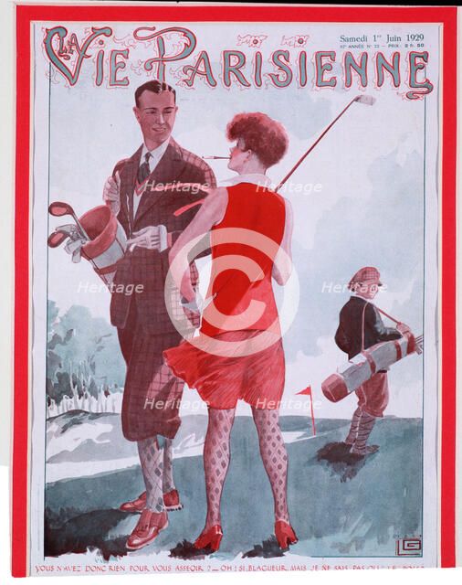Cover of Vie Parisienne magazine, French, 1929. Artist: Unknown