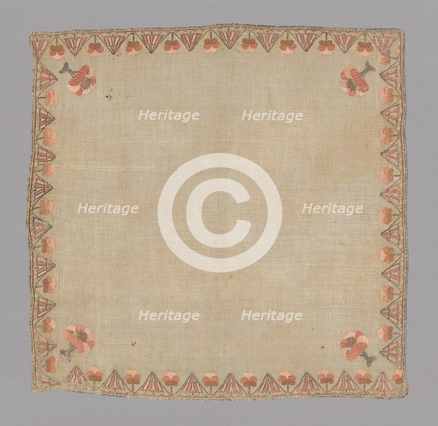 Cover or Handkerchief, Turkey, 1800/1850. Creator: Unknown.