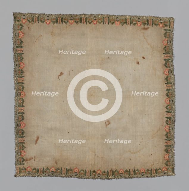 Cover or Handkerchief, Turkey, 18th century. Creator: Unknown.