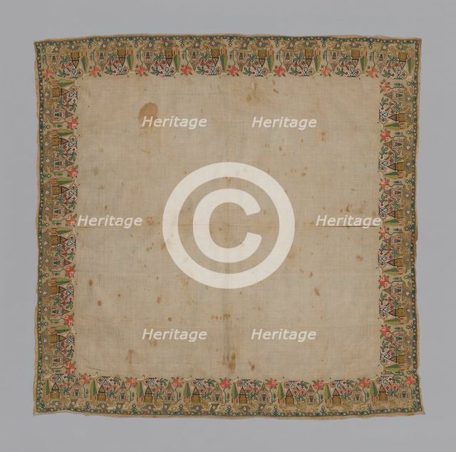 Cover or Handkerchief, Turkey, 19th century. Creator: Unknown.