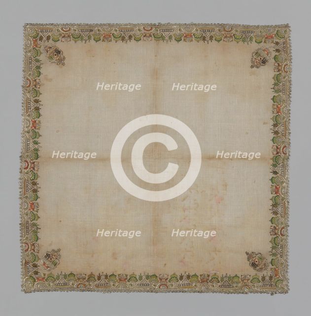 Cover or Handkerchief, Turkey, 19th century. Creator: Unknown.