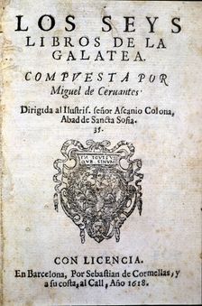 Cover Los seys libros de la Galatea (The six books of Galatea), edition of the first book writt…