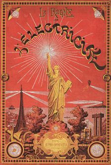 Cover "Le règne de l'électricité" by Gaston Bonnefont, 1895. Creator: Anonymous