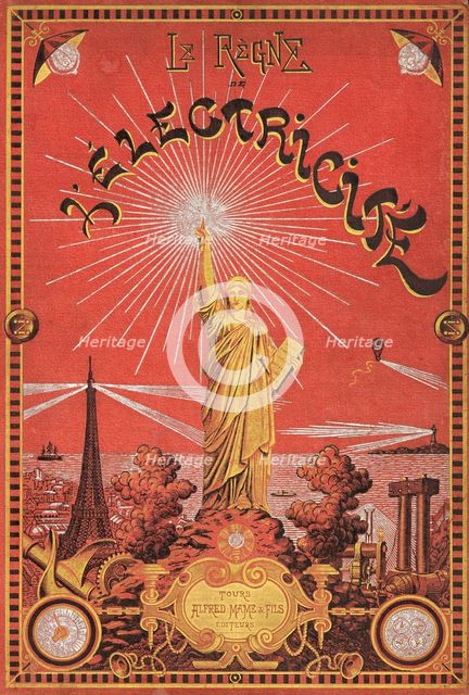 Cover "Le règne de l'électricité" by Gaston Bonnefont, 1895. Creator: Anonymous.