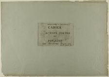 Cover page, from Cahier de six eaux-fortes, vues de Hollande, 1862. Creator: Johan Barthold Jongkind