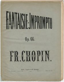 Cover page of the German edition of the Fantaisie-Impromptu, Op. 66, ca 1856
