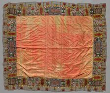 Cover with Border of Abstract Floral Motifs, 18th century. Creator: Unknown