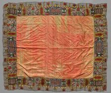 Cover with Border of Abstract Floral Motifs, 18th century. Creator: Unknown