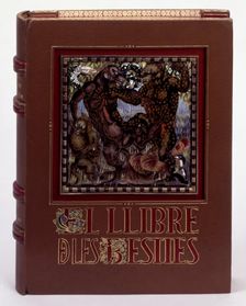 Cover The Book of beasts with original drawings by Granye, magnificent morocco binding with dou…