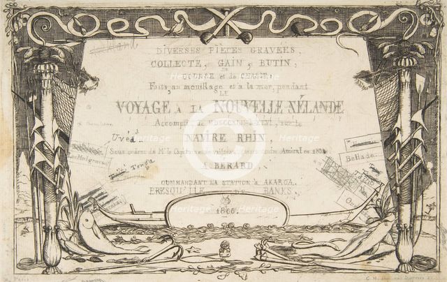 Cover: The Voyage to New Zealand (1842 - 46), 1866. Creator: Charles Meryon.