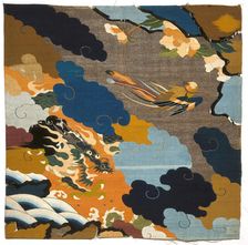 Cover Used In Buddhist Temple Sanctuary, Fragment(?) (Uchishiki), mid-18th century. Creator: Unknown